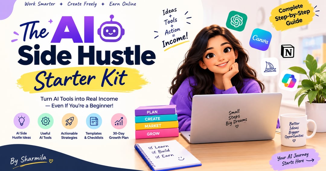 The AI Side Hustle Starter Kit: A Beginner's Guide to AI Tools, Digital Products & Online Business