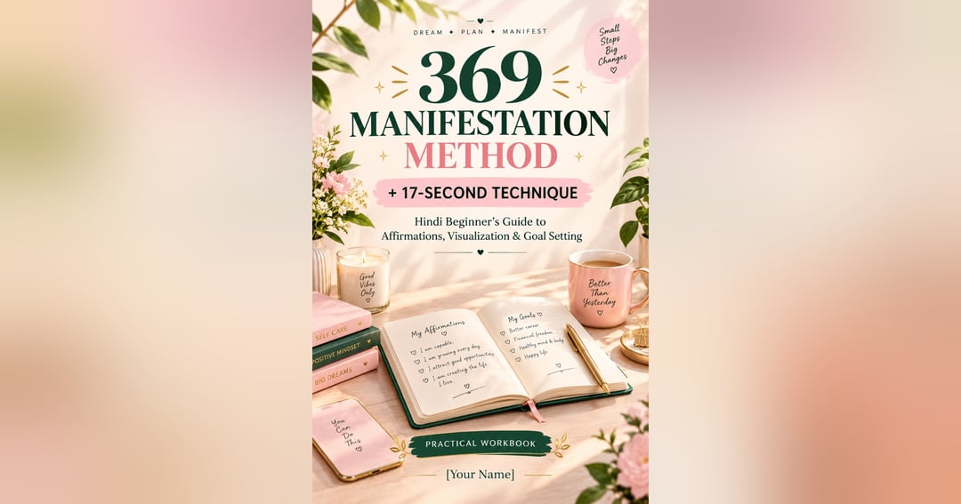 369 Manifestation Method ✨ 17-Second Technique | Hindi Beginner’s Guide & Workbook