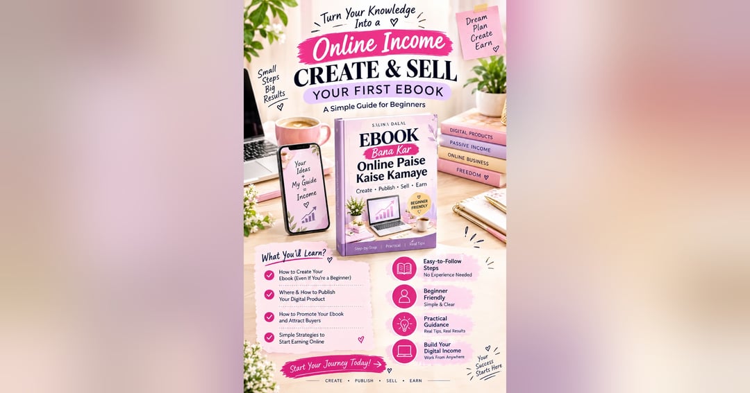 Ebook Bana Kar Online Paise Kaise Kamaye 💻💰  Create. Publish. Sell. Earn.