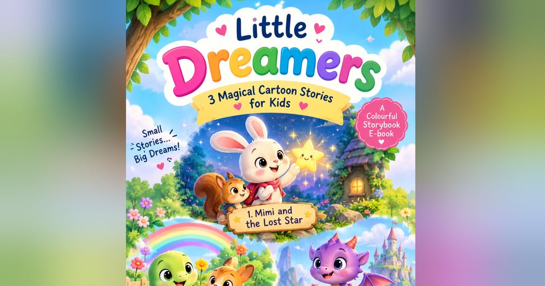 🌈 Little Dreamers: 3 Magical Cartoon Stories for Kids 🐰✨