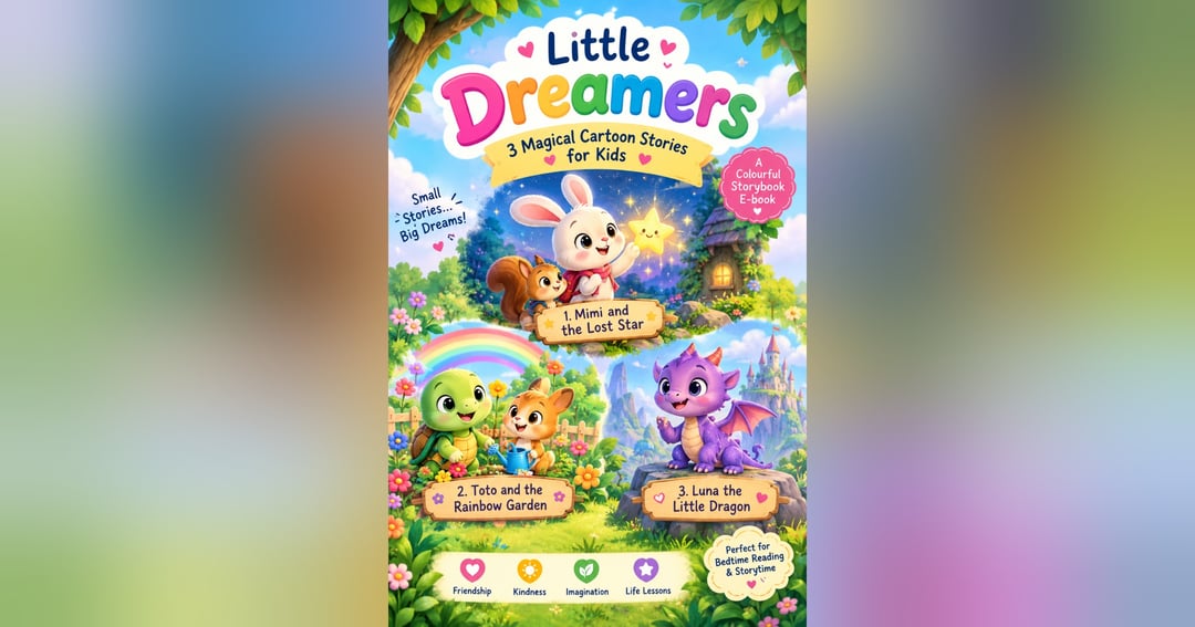 🌈 Little Dreamers: 3 Magical Cartoon Stories for Kids 🐰✨