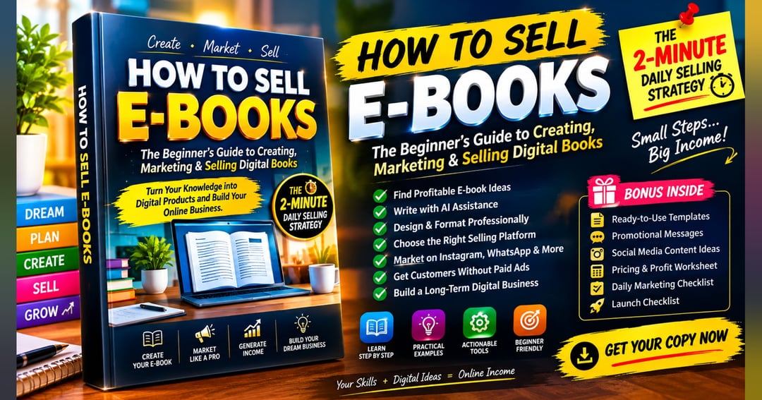 How to sale in e-book learn 2 minutes