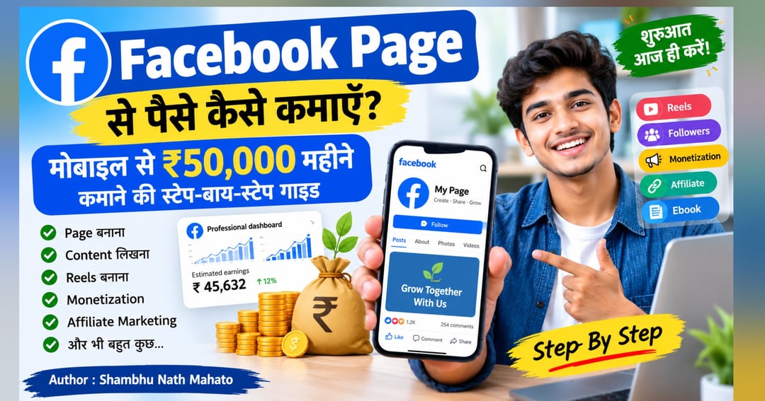 Facebook Page Se Paise Kaise Kamaye? | मोबाइल से ₹50,000 महीने कमाने की गाइड