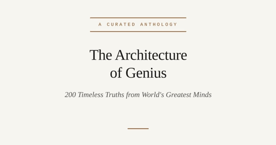 The Architecture of Genius