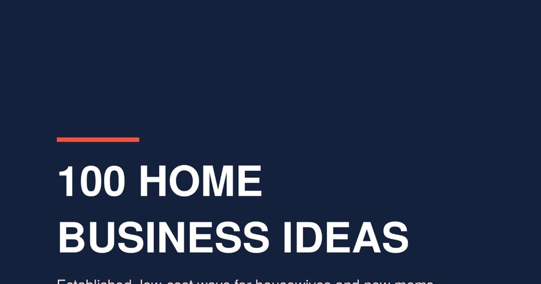 100 home business idea