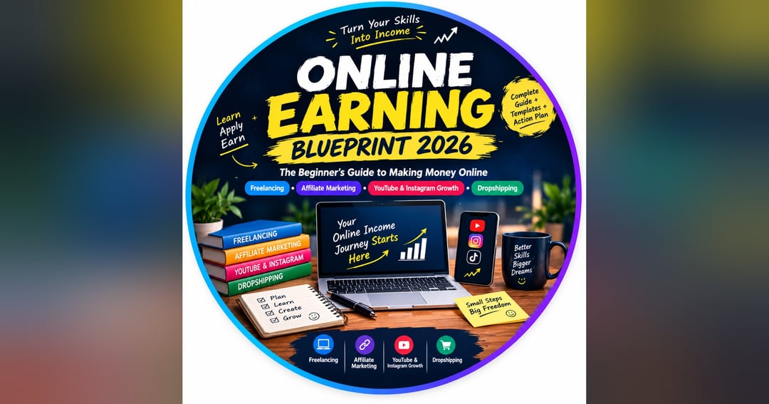 Online Earning Blueprint 2026: The Beginner’s Guide to Making Money Online  Freelancing • Affiliate Marketing • YouTube & Instagram Growth • Dropshipping, image 2