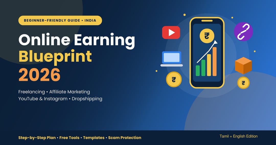 Online Earning Blueprint 2026: The Beginner’s Guide to Making Money Online  Freelancing • Affiliate Marketing • YouTube & Instagram Growth • Dropshipping