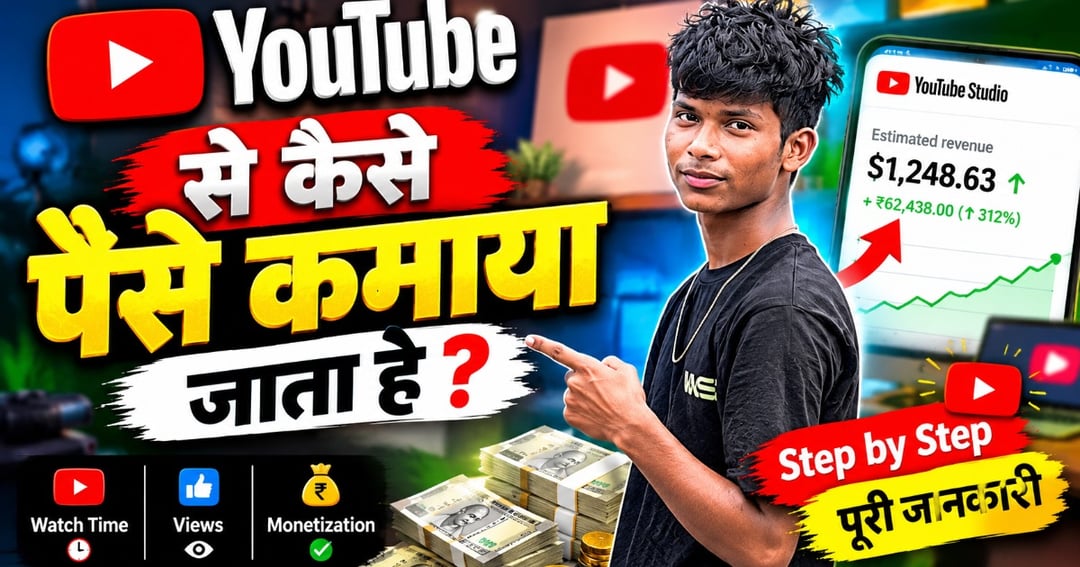 YouTube Se ₹62,000+ Kamane Ka Sach (Live Proof!) | Step-by-Step Hindi Guide.