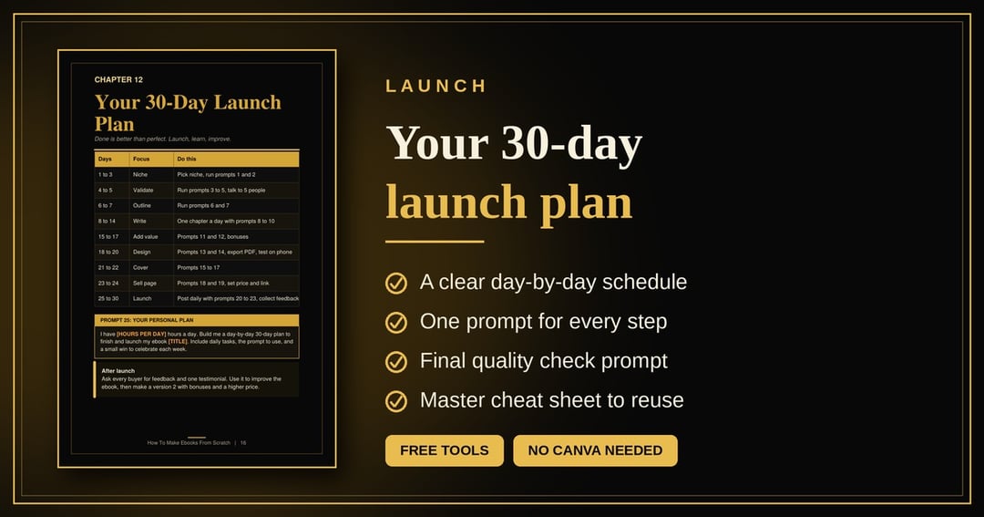 How to Make Ebooks From Scratch: No Canva, No Money, AI Prompts Included, image 5