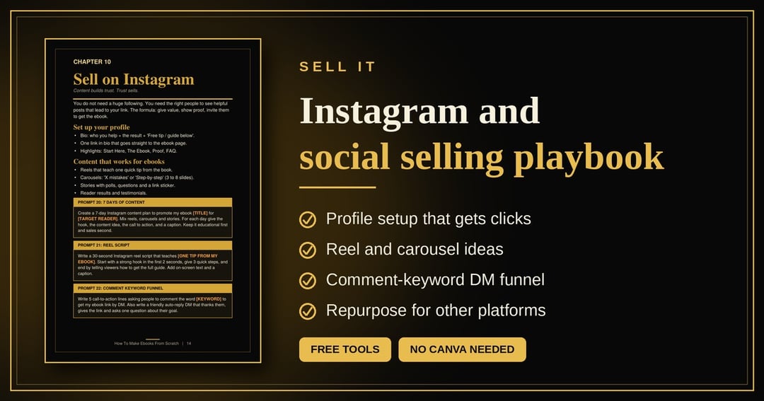 How to Make Ebooks From Scratch: No Canva, No Money, AI Prompts Included, image 4