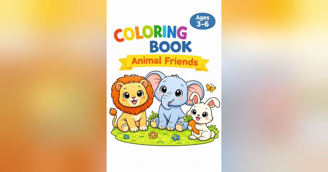 Animal Friends Coloring Book, image 2