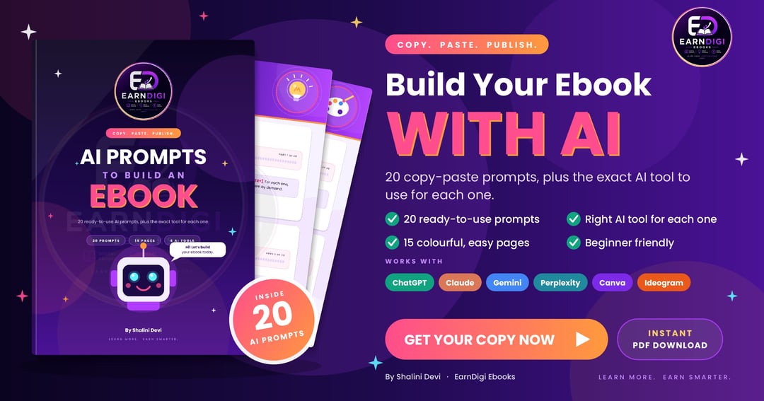 20 Secret AI Prompts to Build Your First Ebook