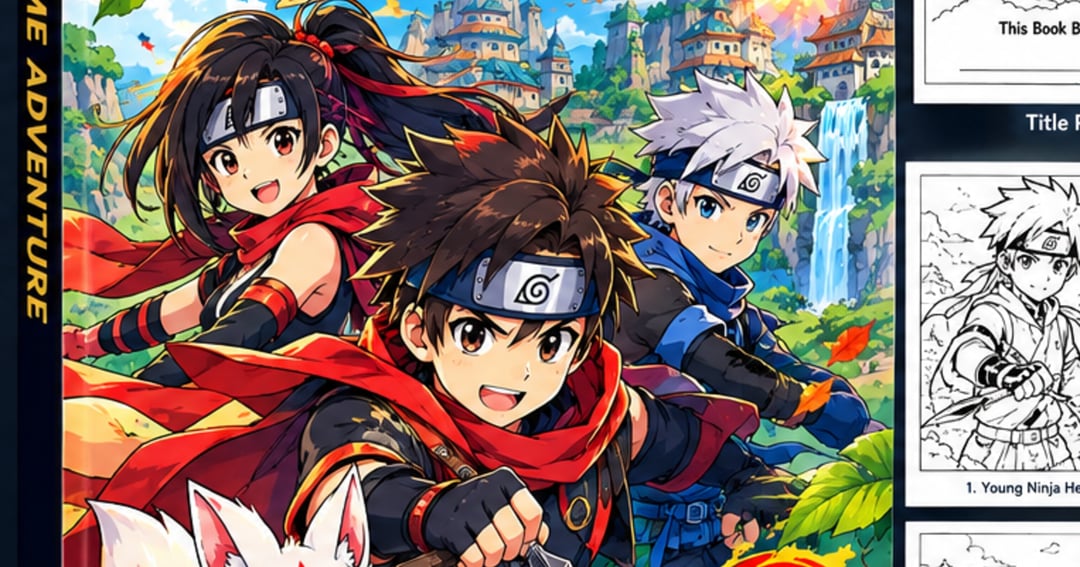 Ninja anime drawing book, image 2