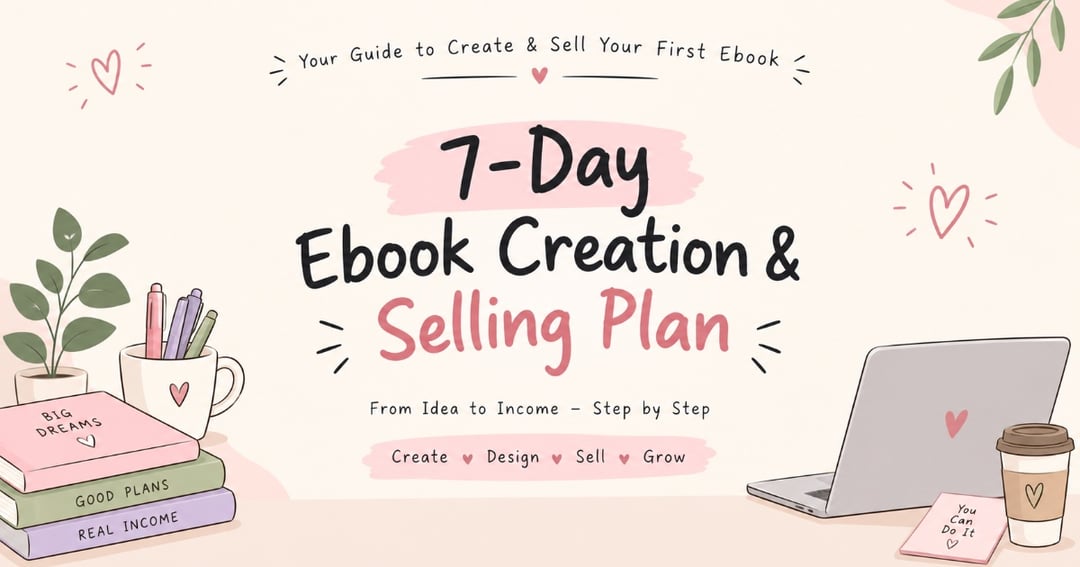 7 day step by step plan creat and sell you first ebook