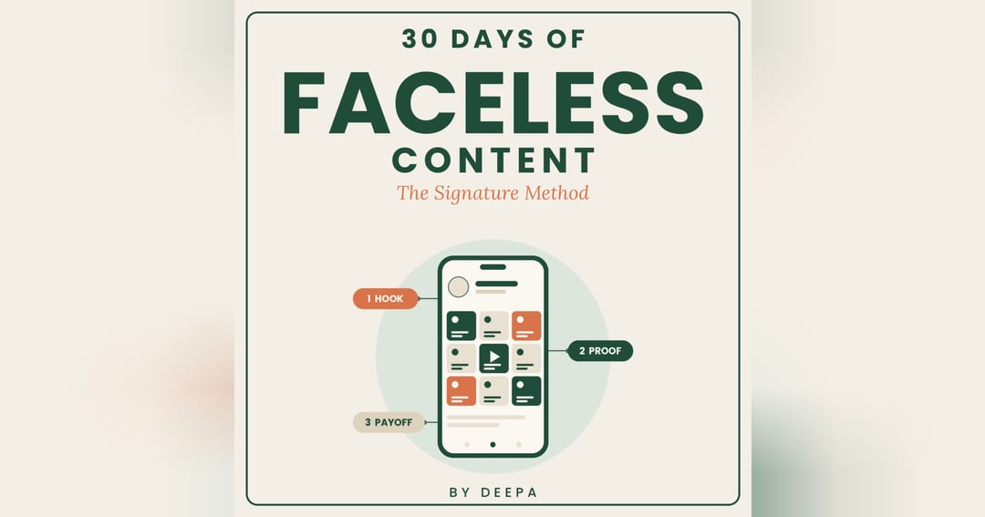 30 days of faceless content