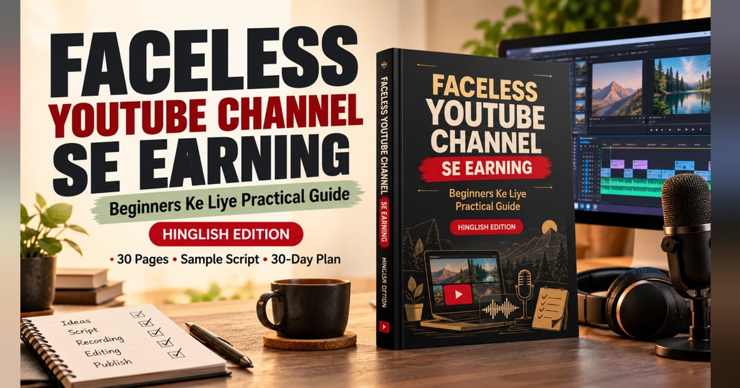 Faceless YouTube Channel Se Earning — Beginners Ke Liye Hinglish Guide