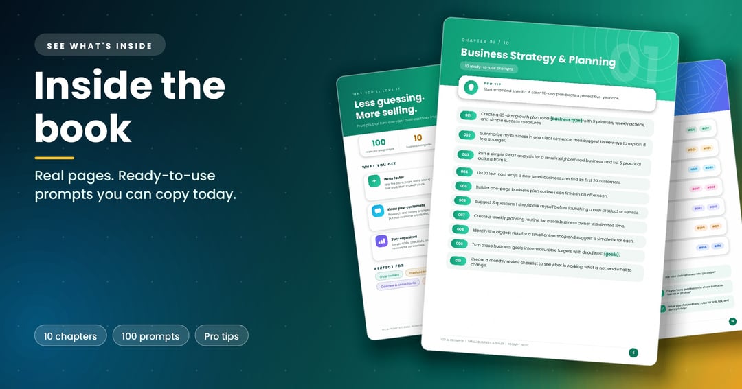 100 AI Prompts for Small Business & Sales, image 2