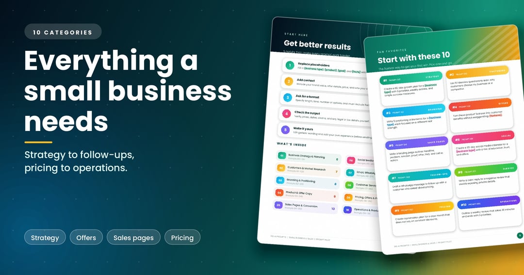 100 AI Prompts for Small Business & Sales, image 3