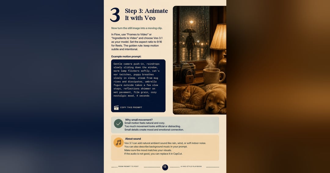 Cozy Loops – Create Viral-Style AI Reels with Google Flow | Step-by-Step Guide + Ready-to-Use Prompts, image 4
