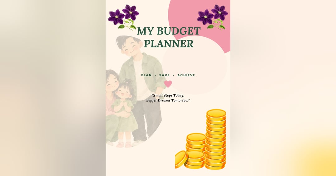 Monthly Budget Planner PDF | Expense Tracker, Grocery Planner & Savings Organizer