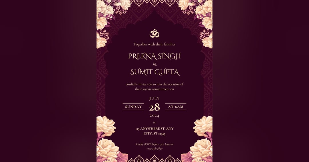 Beautiful Wedding Invitation Card Design