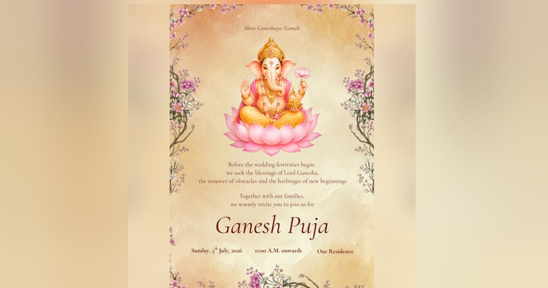 Elegant Wedding Invitation Canva Template
