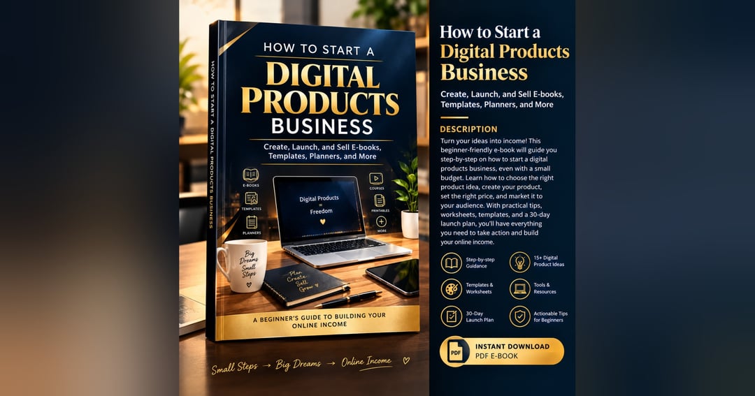 How to Start a Digital Products Business | A Beginner’s Step-by-Step Guide