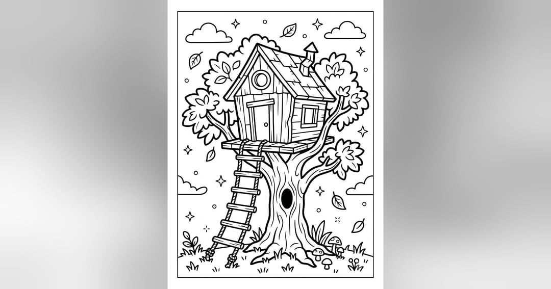 Spooky-Cute Halloween Coloring Book, image 4