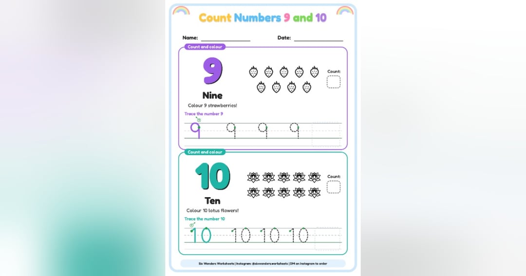 Six Wonders Starter Pack: 50 Worksheets (Ages 3 to 6), image 5