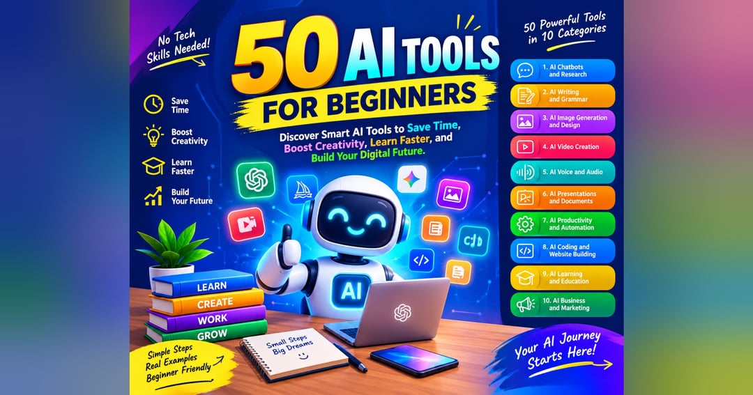 50 AI TOOLS FOR BEGINNERS