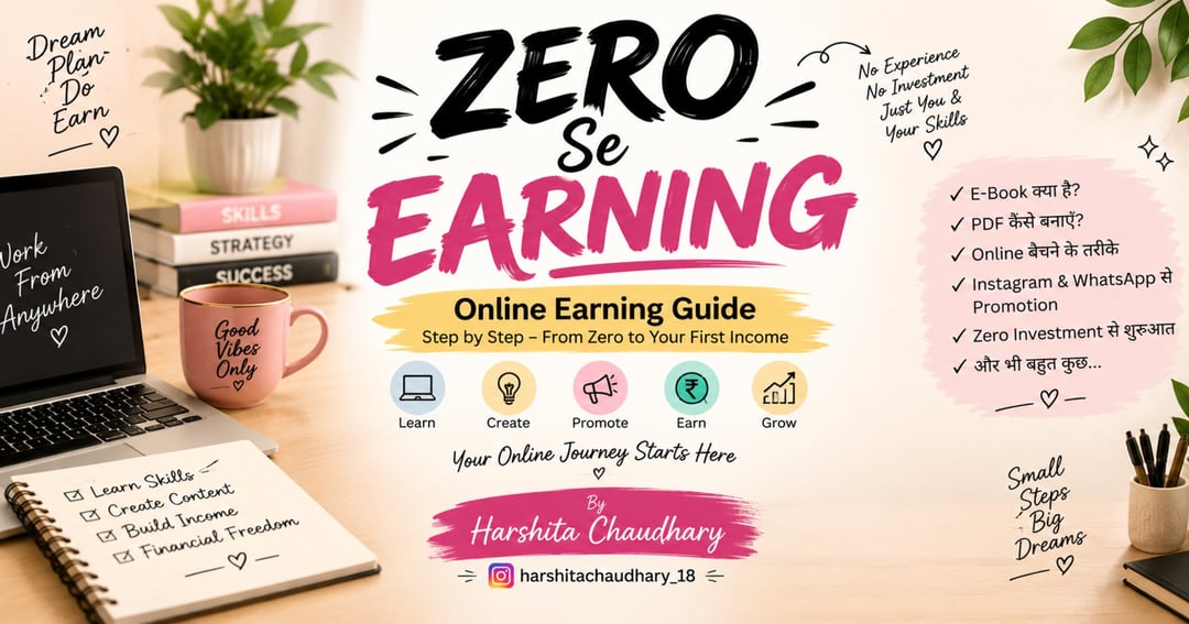 Zero Se Earning: Beginner’s Guide to Online Earning | By Harshita Chaudhary