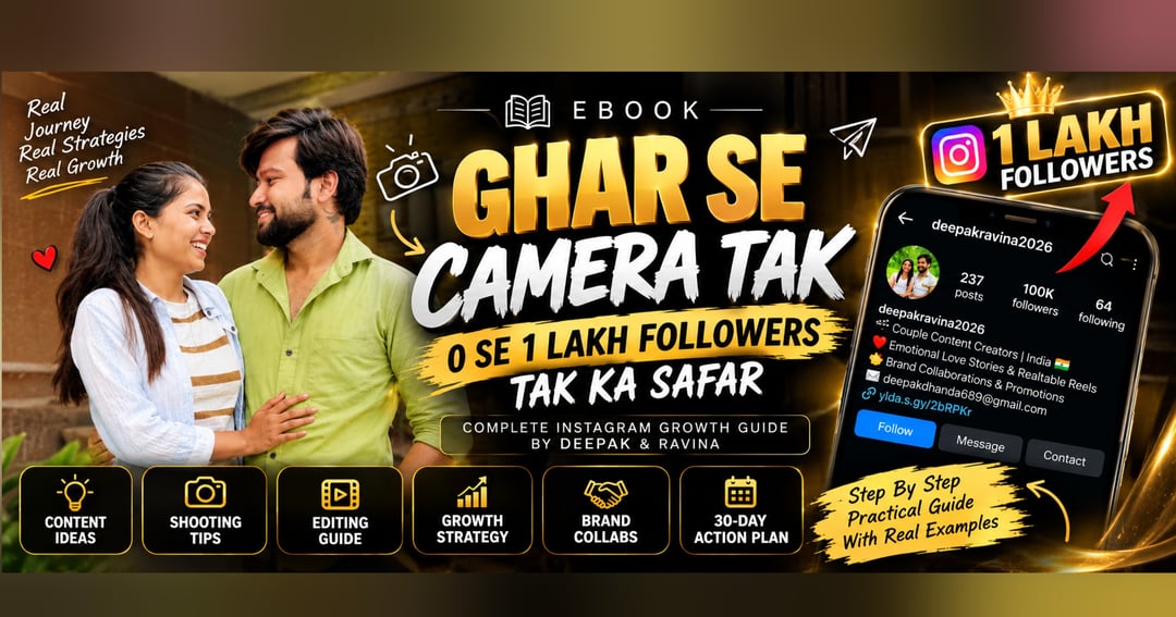 GHAR SE CAMERA TAK 📸 | 0 Se 1 Lakh Instagram Followers Tak Ka Safar 🚀