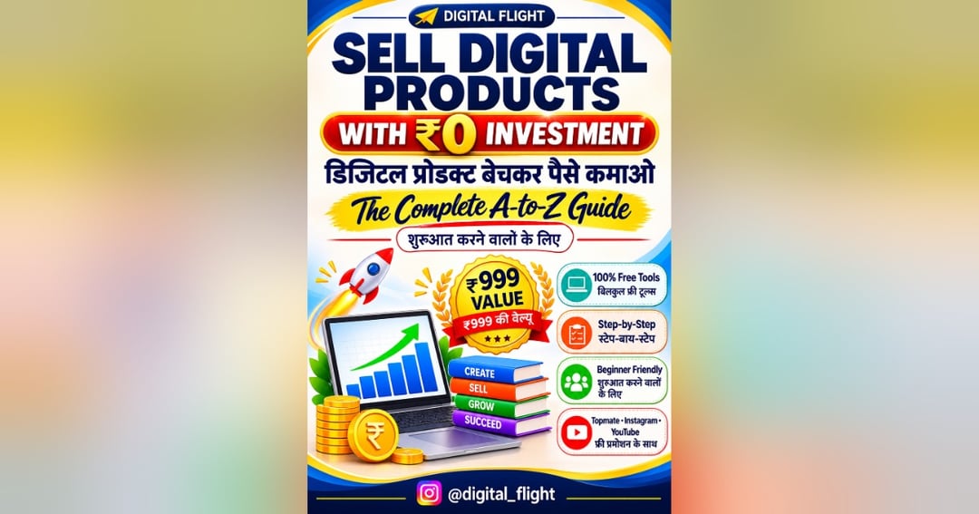 🚀 Digital Product Selling Mastery 📘 | ₹0 Investment A-to-Z Guide, image 2