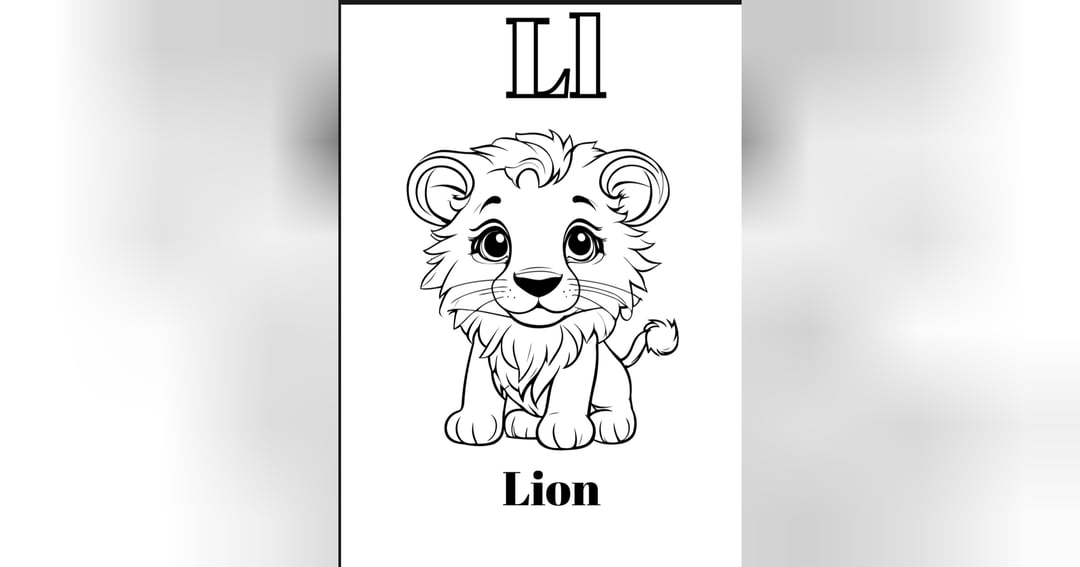 ABCD Kid's Coloring Book - Cute Animals A to Z Coloring Book for Toddlers & Preschool Kids, image 4