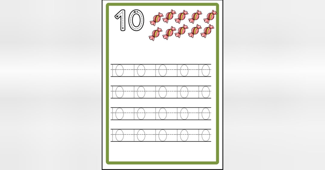Number Tracing Book for Kids Ages 3-5 | Learn 1-10 Writing Practice Worksheets, image 3