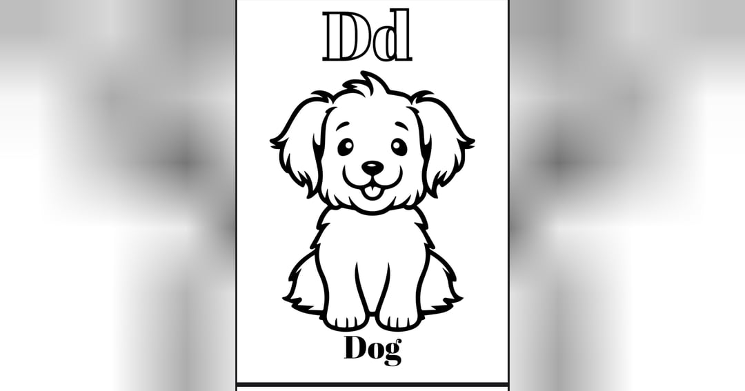 ABCD Kid's Coloring Book - Cute Animals A to Z Coloring Book for Toddlers & Preschool Kids, image 3