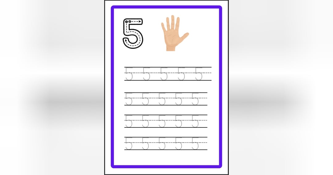 Number Tracing Book for Kids Ages 3-5 | Learn 1-10 Writing Practice Worksheets, image 2