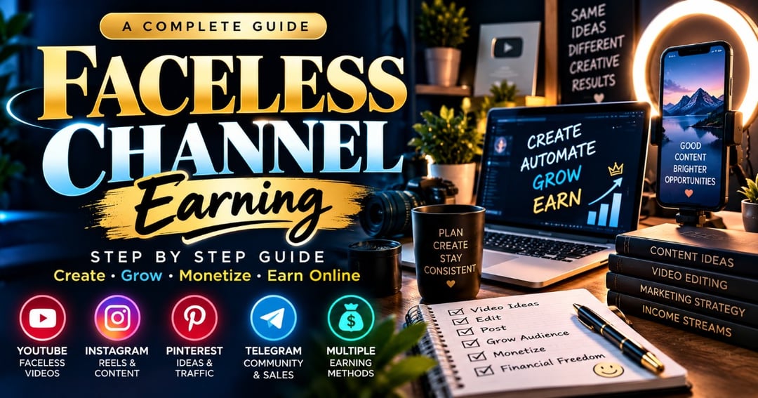 Faceless  Channel Se Earning