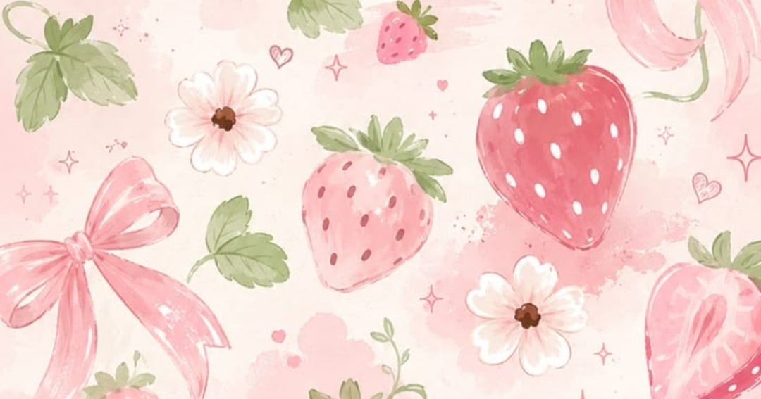 Strawberry Bliss Daily Planner | Cute Pink Aesthetic Printable Planner