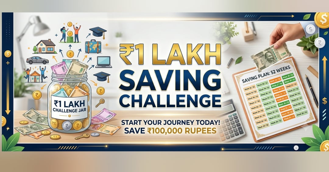 ₹1 Lakh Savings Challenge Planner