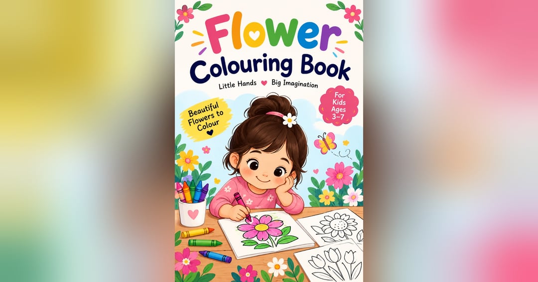 Flower Colouring Book for Kids