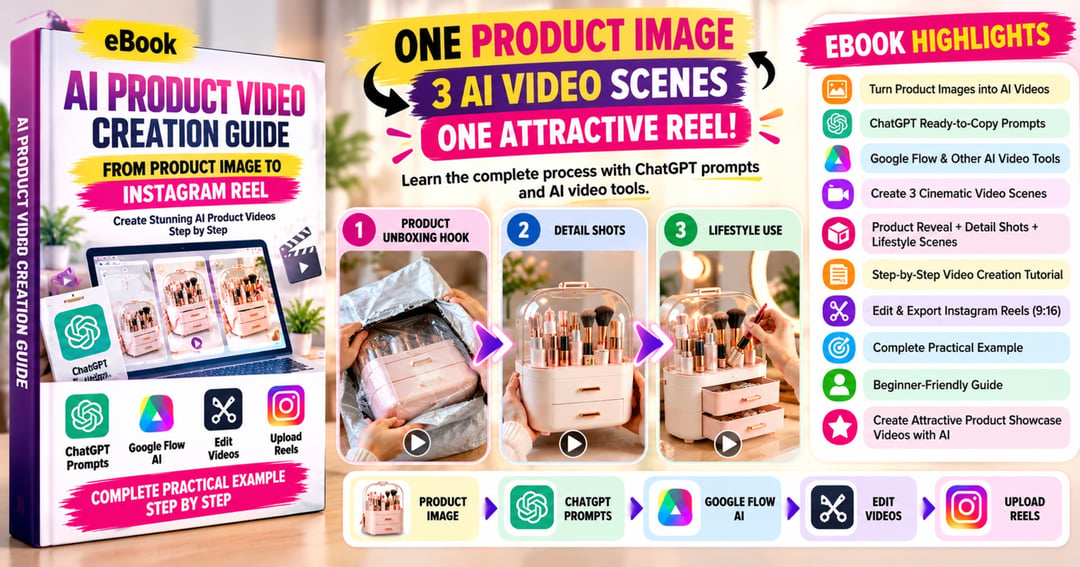 AI PRODUCT VIDEO CREATION GUIDE From Product Image to Instagram Reel | Create Stunning AI Product Videos Step by Step