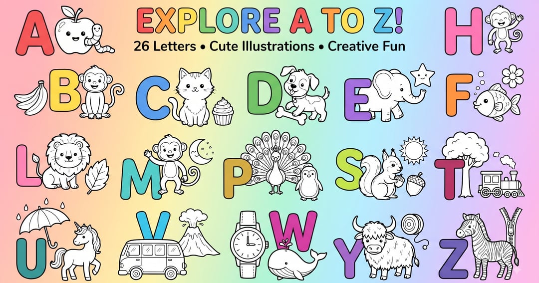 Alphabet Coloring Book, image 4