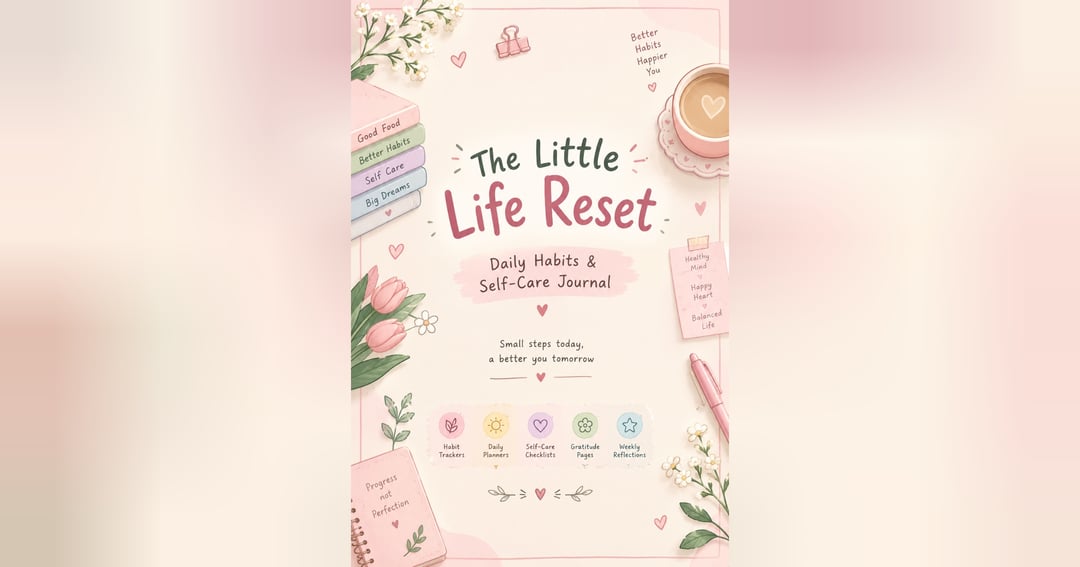 Product Title: The Little Life Reset – 30-Day Daily Habits & Self-Care Journal Short Description: A cute pastel self-care journal to help you build better daily habits, plan your days, practice gratitude, and create a balanced lifestyle. Full Descriptio, image 2
