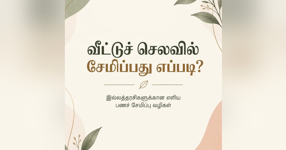 15,000 சம்பளத்தில் வீட்டு பட்ஜெட்டை எப்படி திட்டமிடுவது?