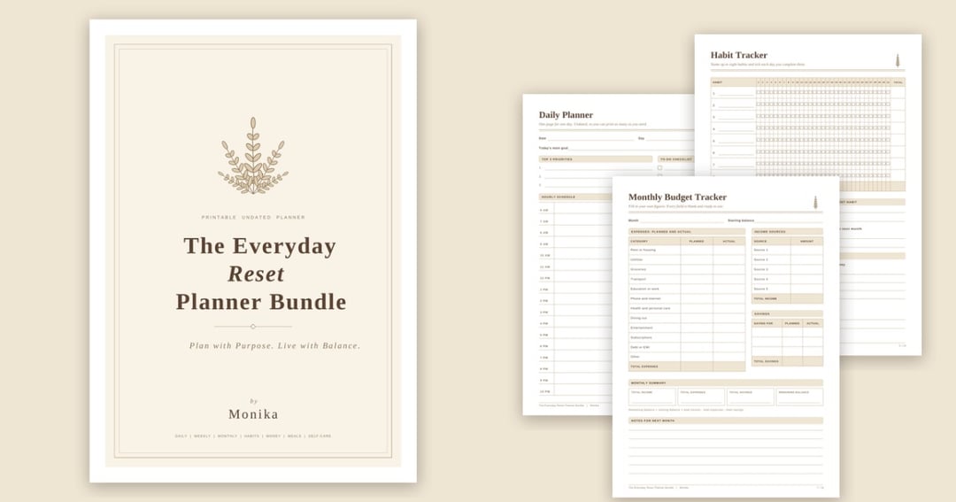 The Everyday Reset Planner Bundle