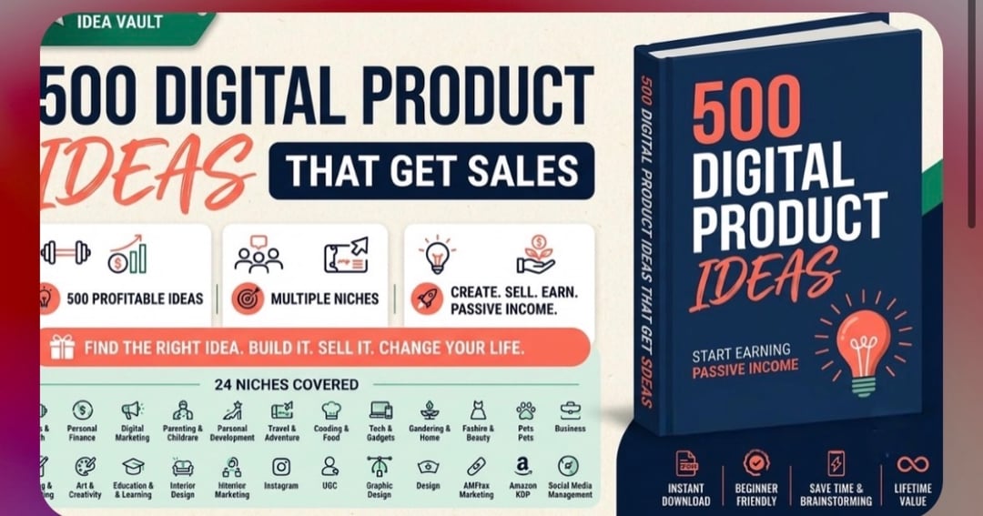 500 Digital Product Ideas that Get Sales