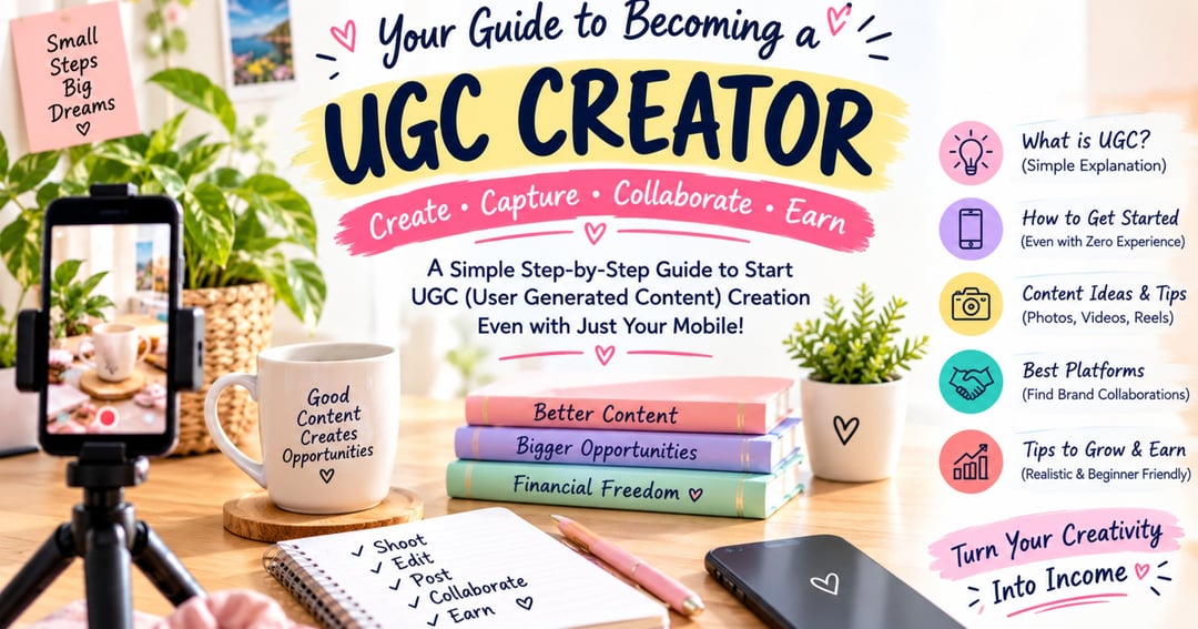 UGC Creator Blueprint: From Zero Experience to Your First Brand Collaboration ✨📘