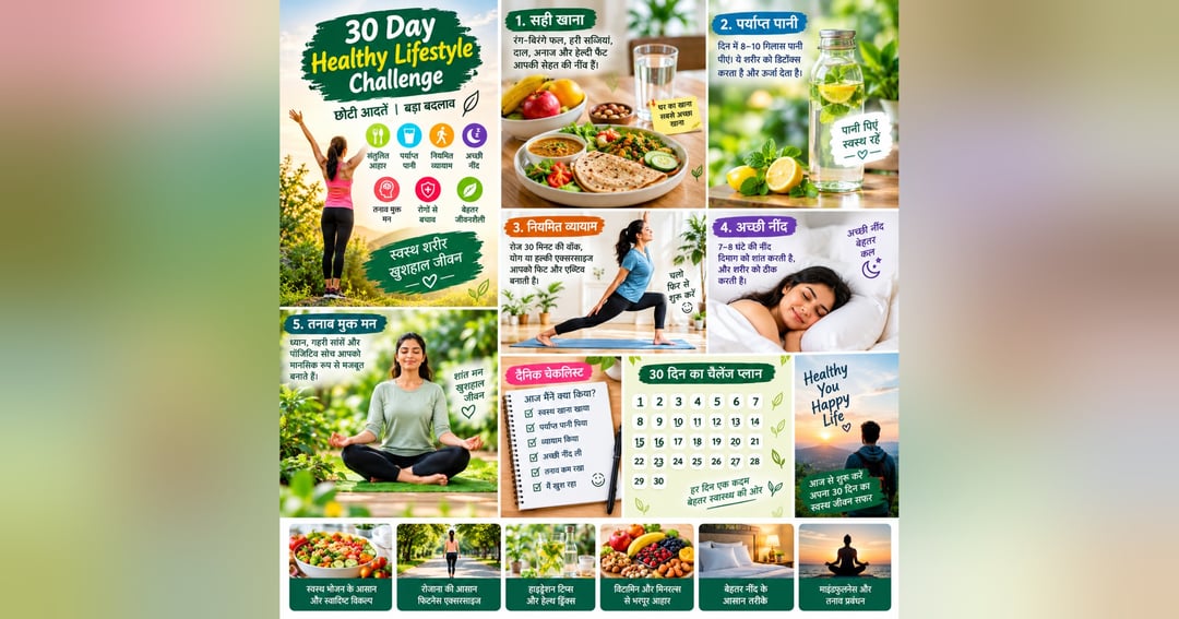 30 Day Healthy Lifestyle Challenge, image 2