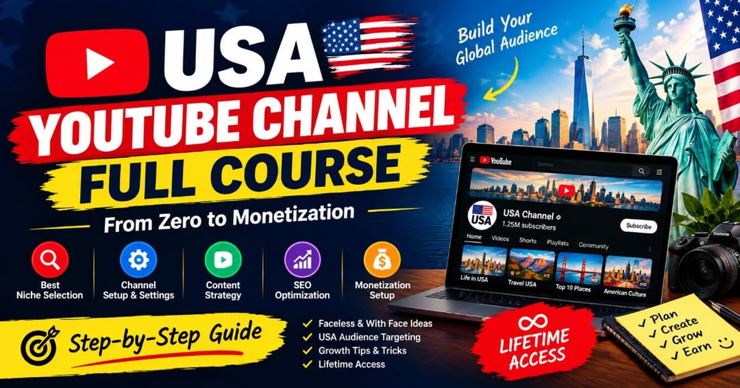 USA YouTube Channel Mastery: From Zero to Monetization